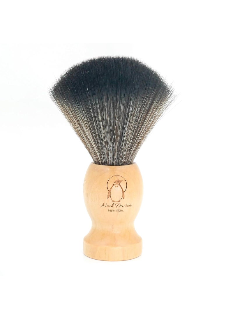 menesia Small Barber Neck Duster Tool  Wooden Handle Hair Cutting Brush  Duster for Barbers Penguin 