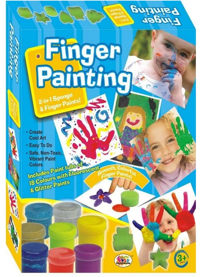 Ekta - Ekta Finger Painting(Senior) 18 Colors Fun Game, Multi Color - Image 1
