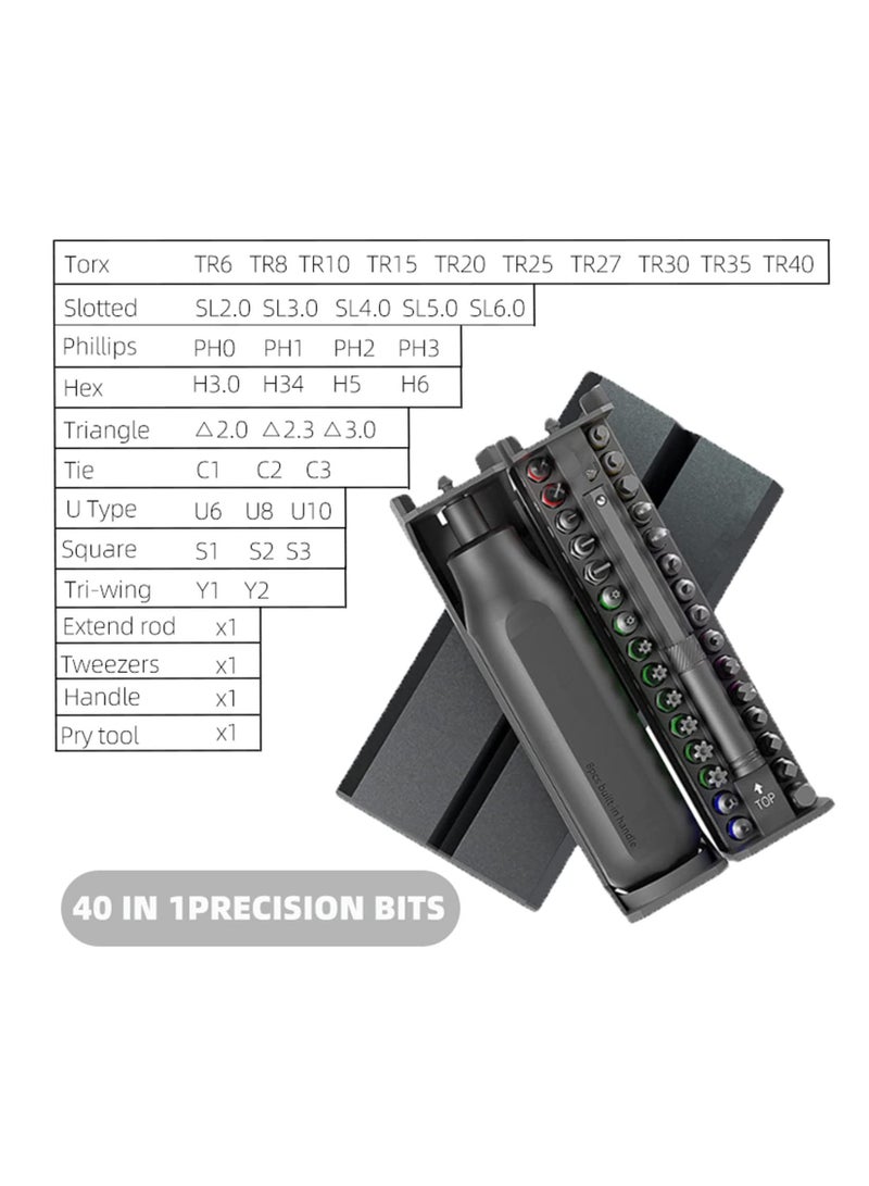 40 in 1 Precision Screwdriver Set Magnetic Slotted Hex Phillips Bit Set - Image 3