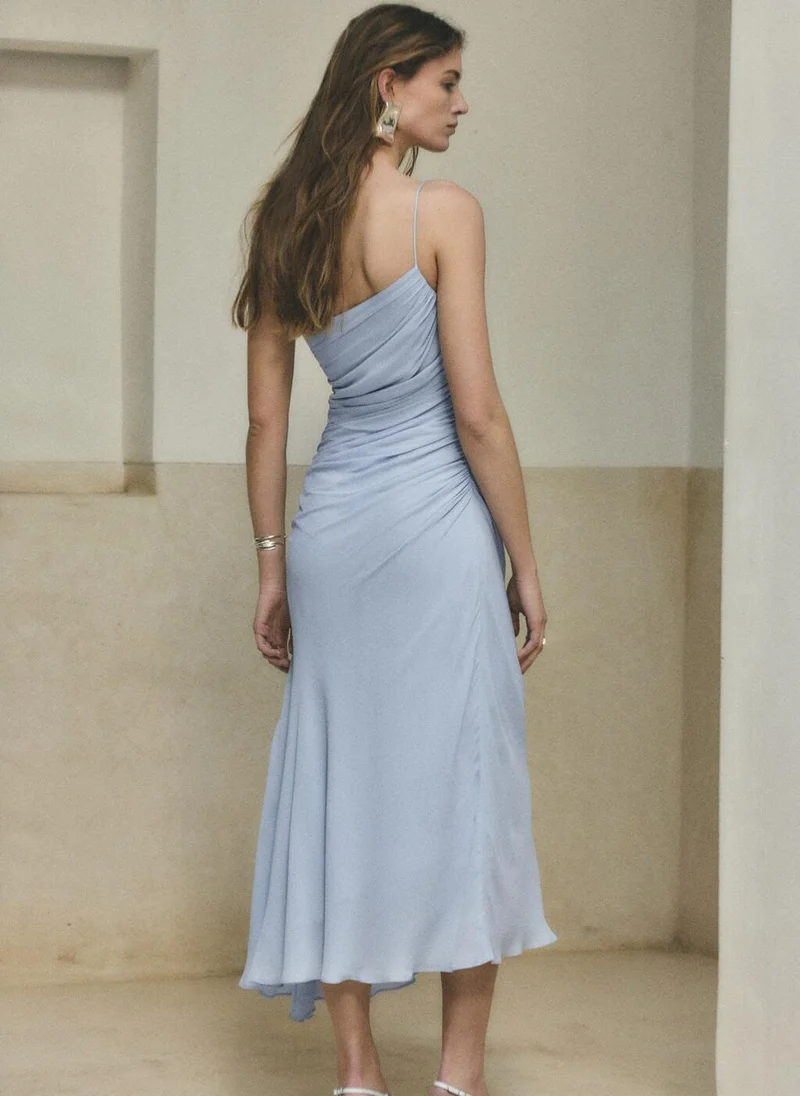 مانجو Asymmetrical pleated dress