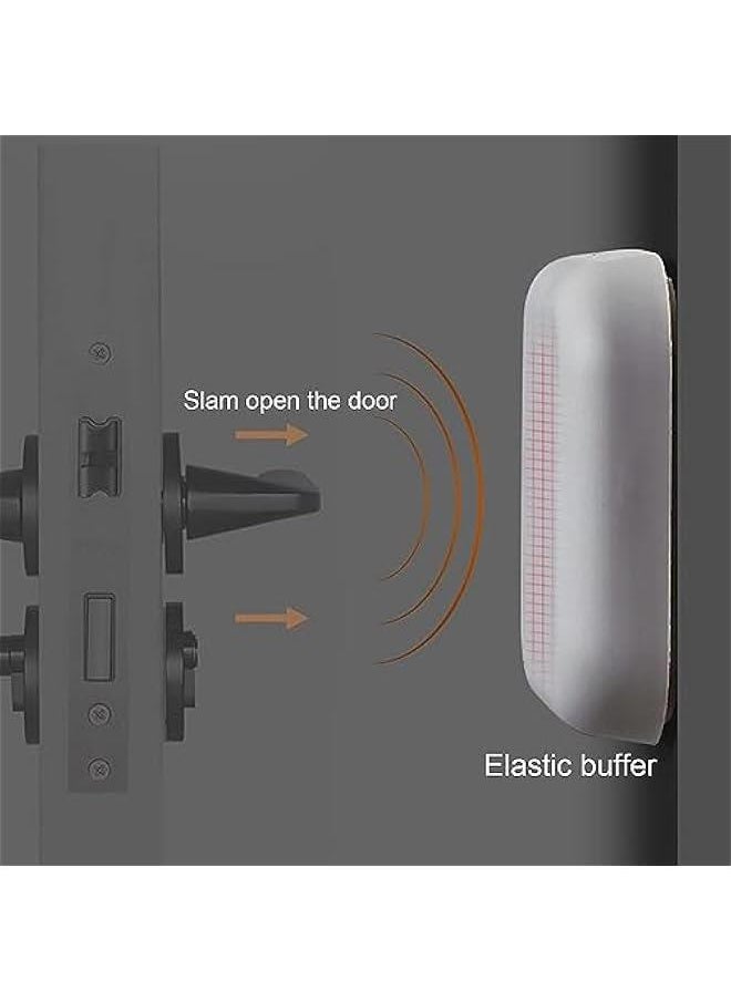 MOXO 8 PCS Door Knobs Wall Protector Silic Door Handle per Stopper Soundabsorbing Thickened Anticollision Mat for Bedroom Toilet Table Corner Cupboard Multiple Colors  - Image 2