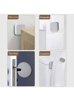 MOXO 8 PCS Door Knobs Wall Protector Silic Door Handle per Stopper Soundabsorbing Thickened Anticollision Mat for Bedroom Toilet Table Corner Cupboard Multiple Colors  - Image 4