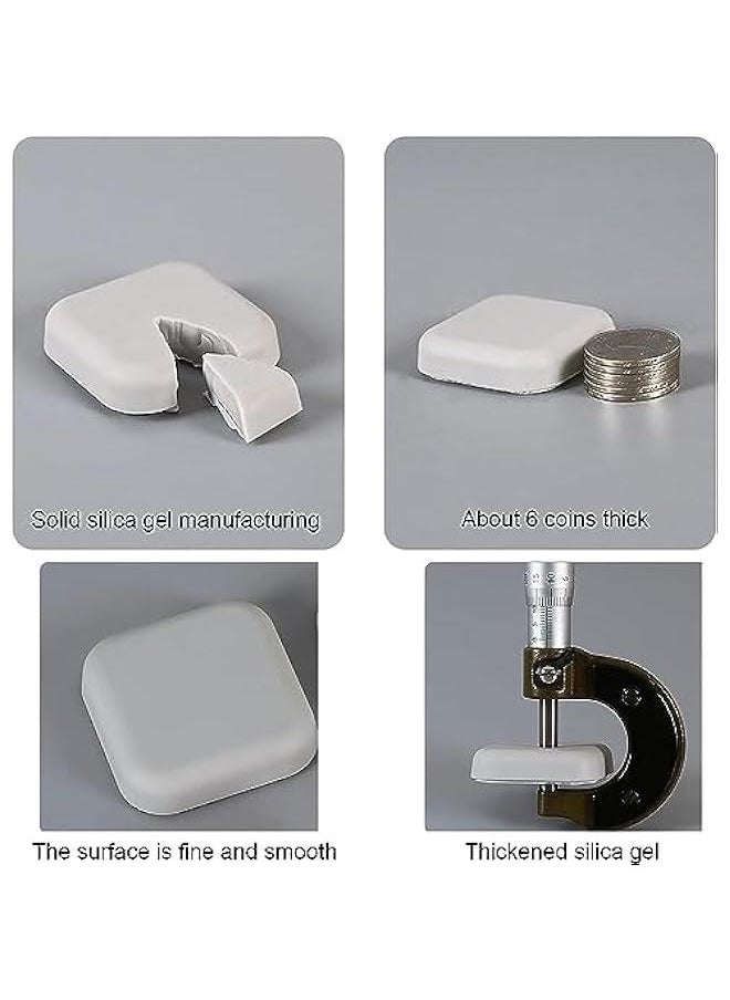 MOXO 8 PCS Door Knobs Wall Protector Silic Door Handle per Stopper Soundabsorbing Thickened Anticollision Mat for Bedroom Toilet Table Corner Cupboard Multiple Colors  - Image 5