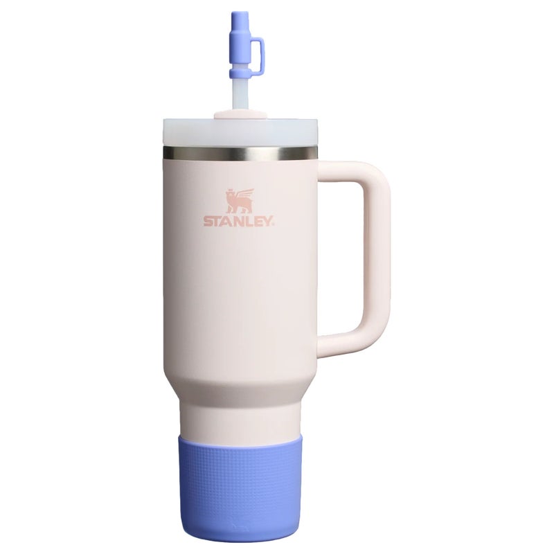 Stanley 40oz Stanley Quencher Boot + Straw Topper Silicone Protective Sleeve & Straw Cover – Hydrangea - Image 2
