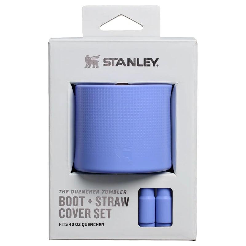 Stanley 40oz Stanley Quencher Boot + Straw Topper Silicone Protective Sleeve & Straw Cover – Hydrangea - Image 1