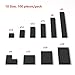 YUJHITP 100 Piece Black Building Tiles Bulk Assortment Pack Tiles Accessories for Building with 10 Size Compatible with Lego Parts and Pieces - Image 4