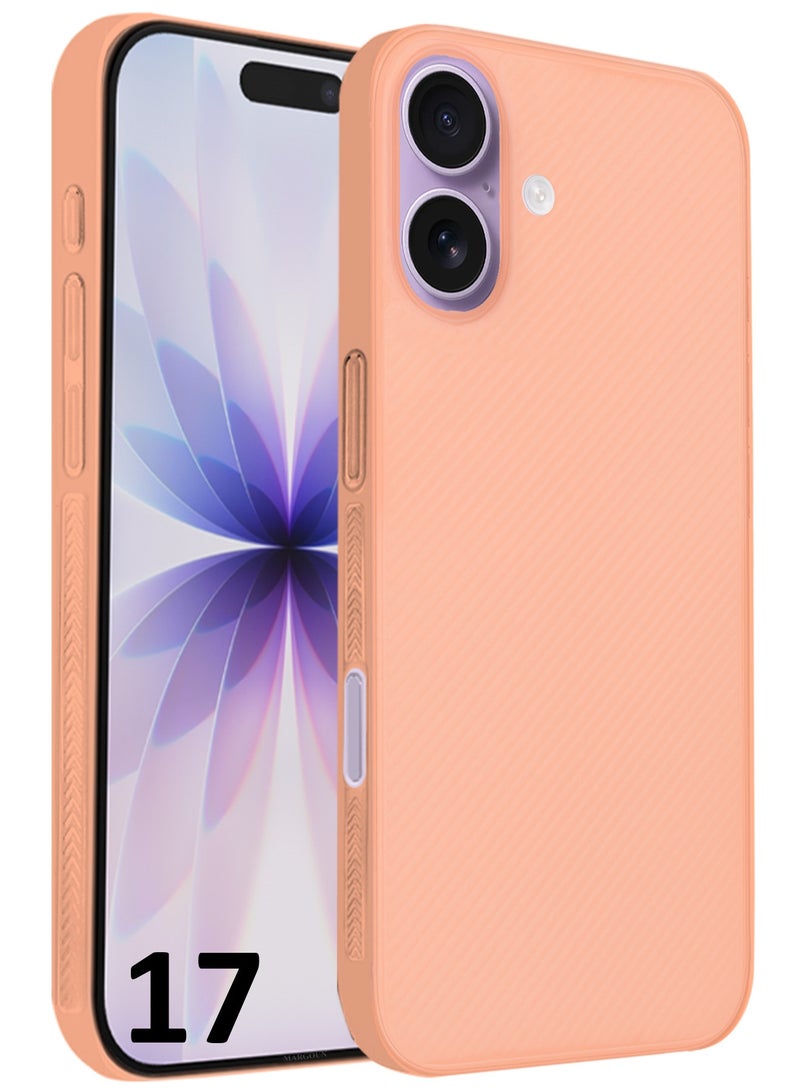 CATANES 3 Packs Case Cover for iPhone 17 - Sturdy Durable Ultra-Thin Case - Air Skin Line Design Transparent Back Cover -  Drop Protection Cover  with Two 3D Screen Protectors - Cosmic Orange - Image 3