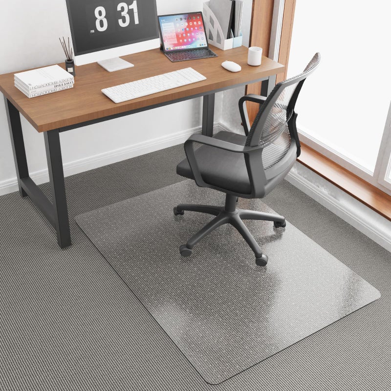 KEYDOL 36â€x 48â€ Carpet Floor Mat for Office Chair, Clear Desk Chair Floor Mat for Carpet for Medium/Low Pile, HeavyDuty Chair Mats for Carpeted Floors, Studded Desk Mat for Carpets for Homes and Offices - Image 1