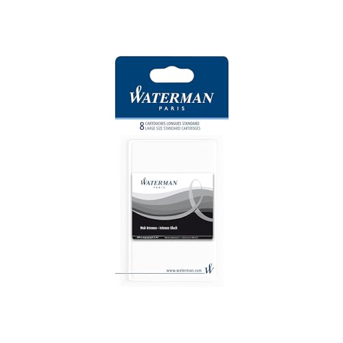 Waterman Fountain Pen Cartridges, Black, 8-Pack (52021W) - Image 1