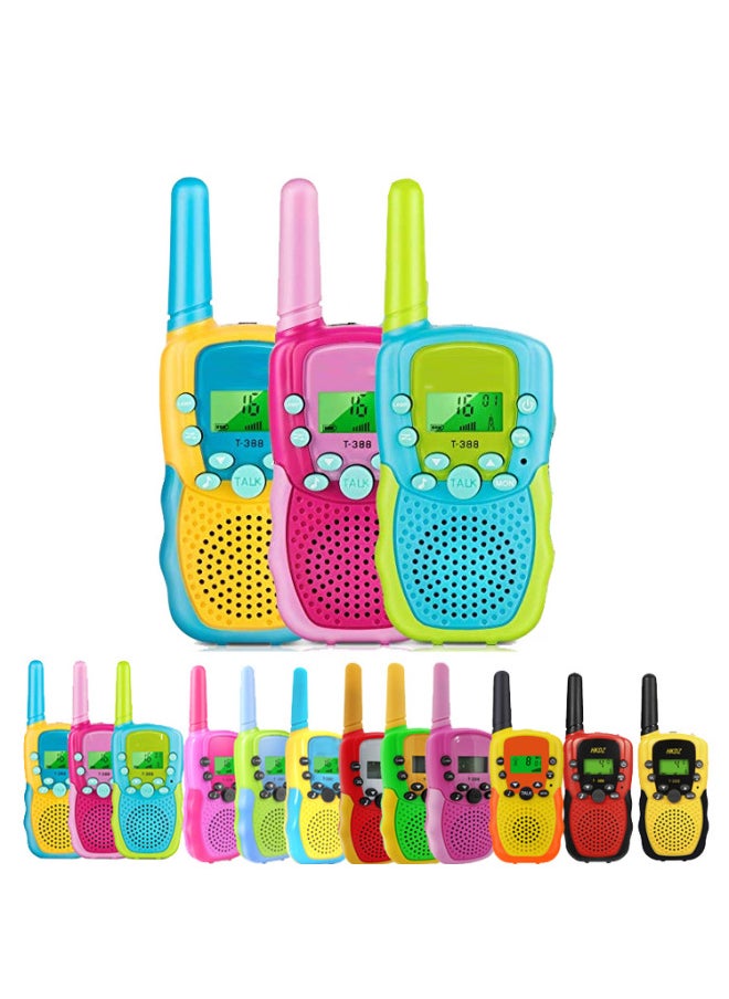 T388 Children's Walkie-talkie Toy Handheld Wireless Call Transmitter Receiver For Kids-Color:Blue Charging 2 Pack