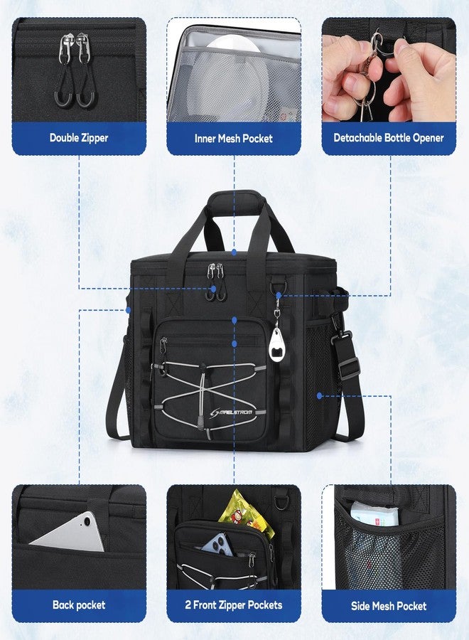 Maelstrom Soft Cooler Bag,Soft Sided Cooler,40 Cans Collapsible Cooler,Insulated Ice Chest,Large Leakproof Camping Cooler,Portable Travel Cooler for Kayaking,Beach,Black - Image 4