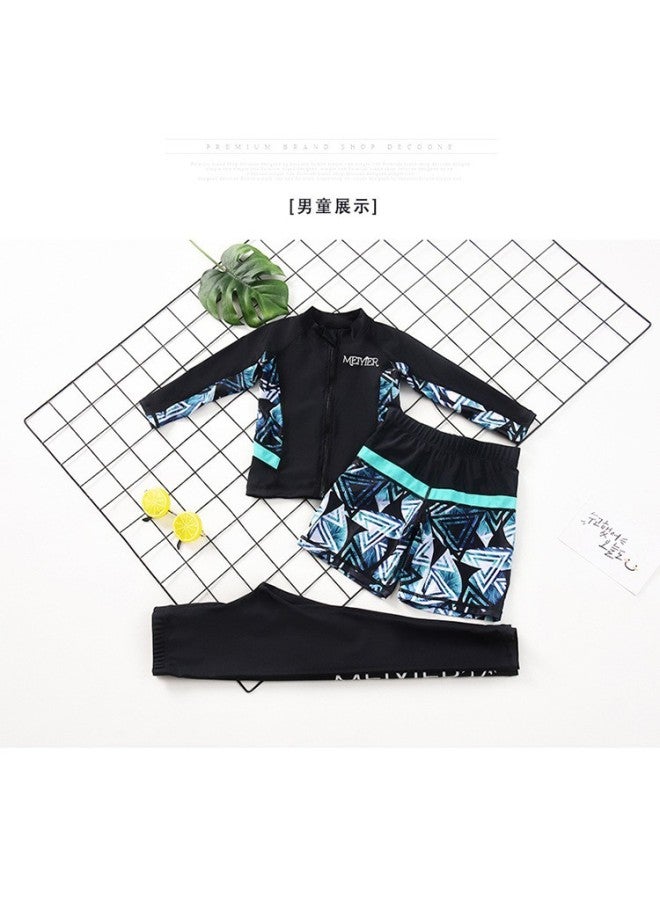 Children's Swimsuit Big Kids Quick-drying Split Sunscreen Swimsuit Long-sleeved Trousers Waterproof Mother Diving Suit For Boys And Girls