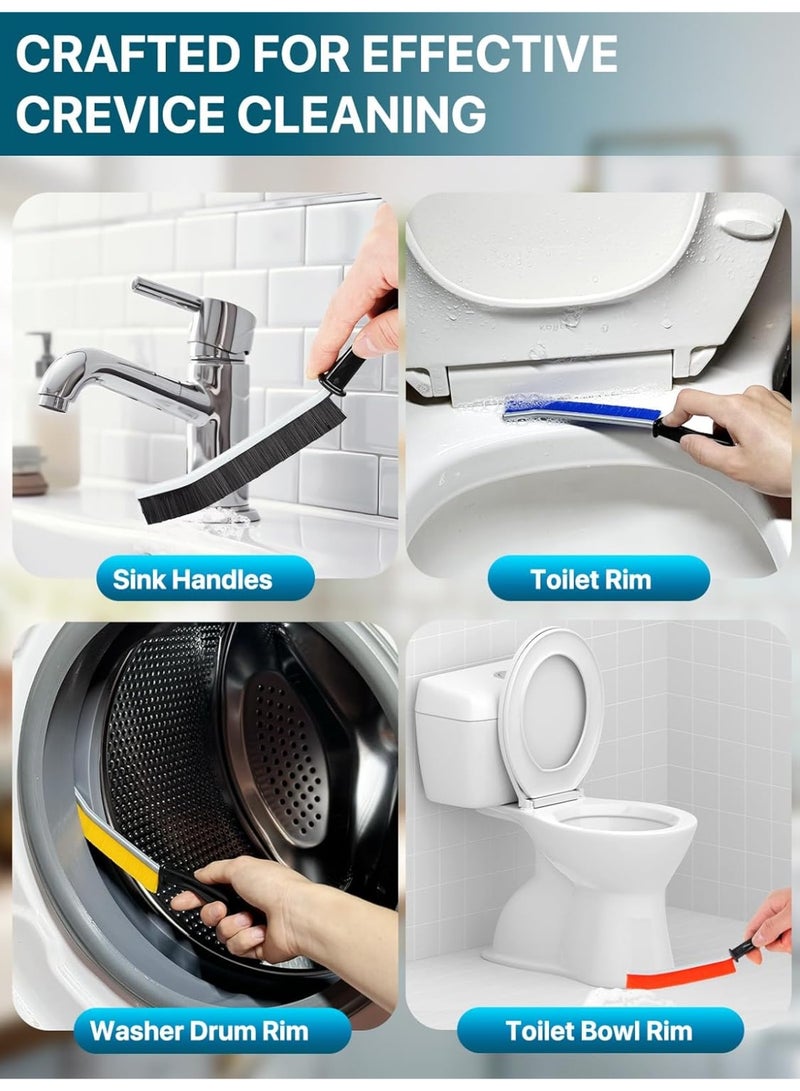فرشاة تنظيف الشقوق بشعيرات صلبة، اداة تنظيف ممتازة متعددة الوظائف، مصممة لتنظيف المساحات الضيقة، مناسبة للمرحاض والحنفيات والمطبخ والجص من كوسبري - Image 5