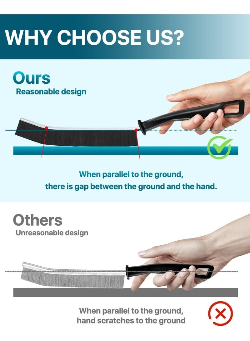 فرشاة تنظيف الشقوق بشعيرات صلبة، اداة تنظيف ممتازة متعددة الوظائف، مصممة لتنظيف المساحات الضيقة، مناسبة للمرحاض والحنفيات والمطبخ والجص من كوسبري - Image 3