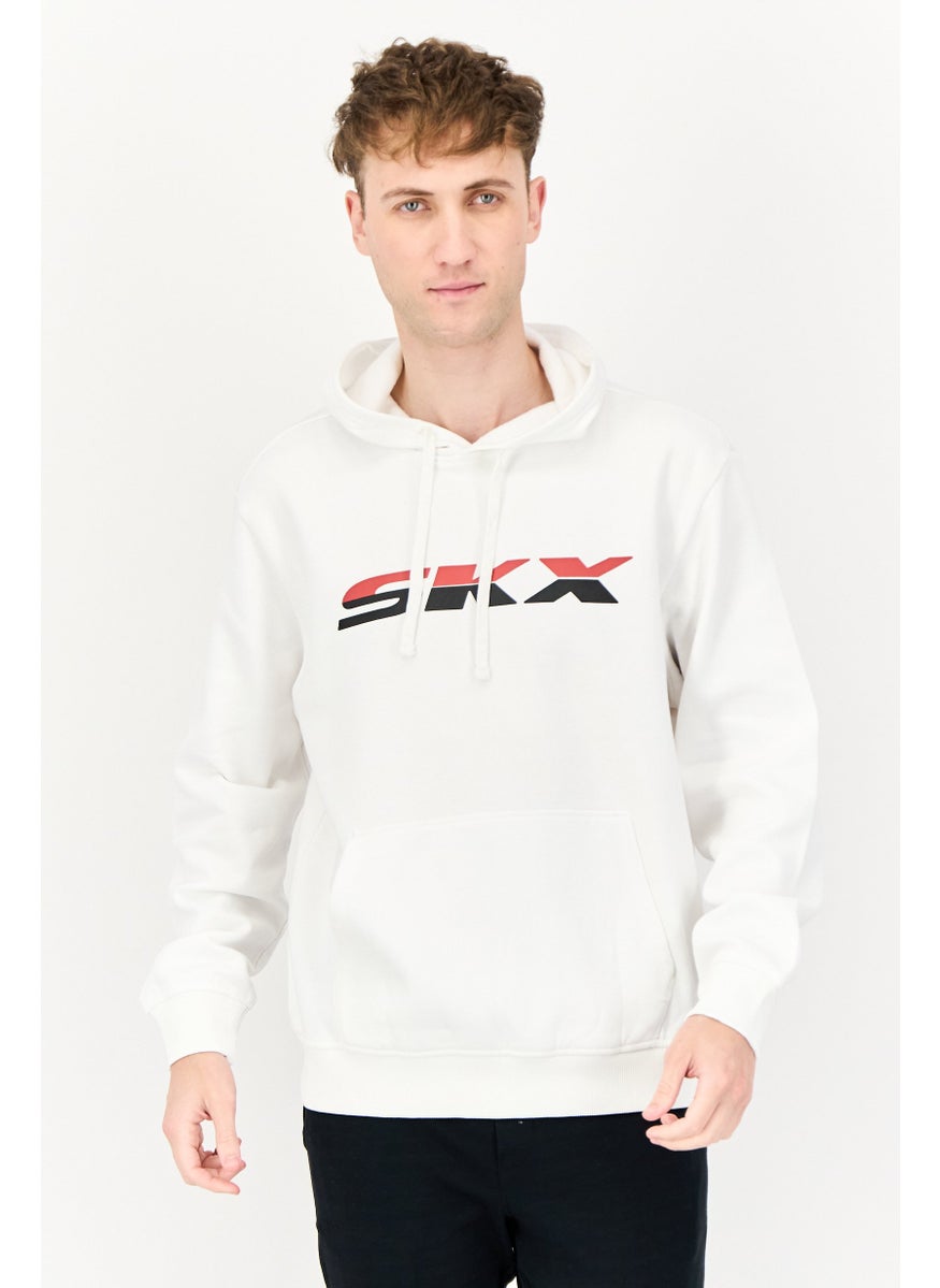 SKECHERS Men Sportswear Fit Long Sleeves Outdoor Hoodie, White  - Image 1