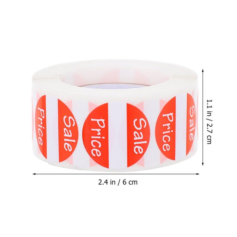 Supermarket Sale Tags 4 Rolls 500 Pcs Adhesive Price Stickers For Retail - Image 3