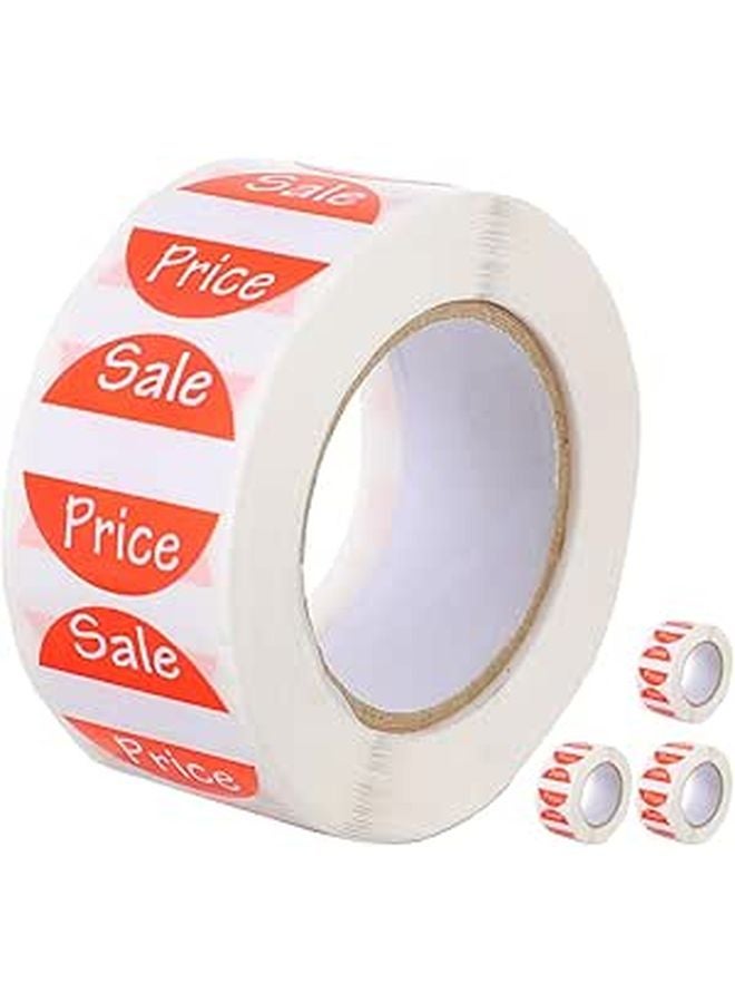 Supermarket Sale Tags 4 Rolls 500 Pcs Adhesive Price Stickers For Retail - Image 1