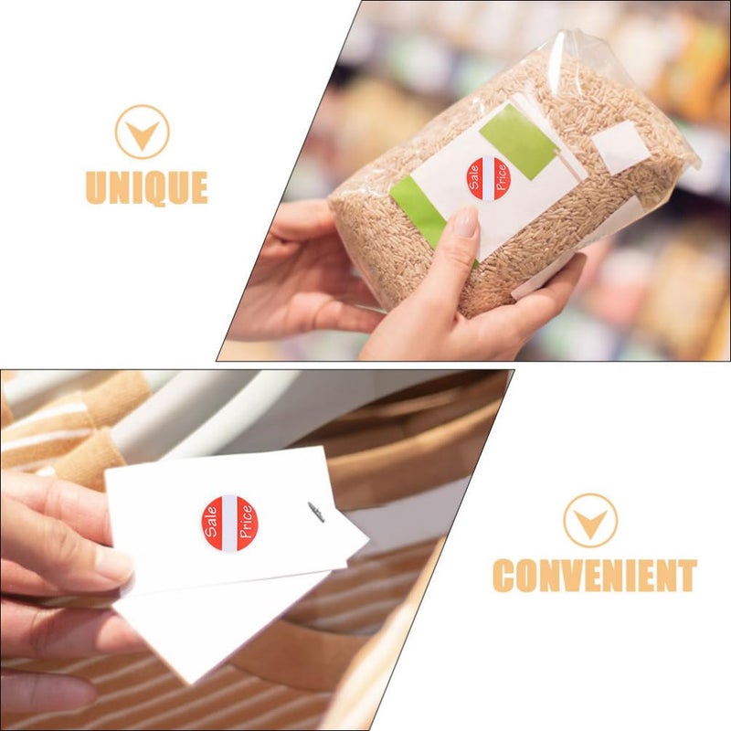 Supermarket Sale Tags 4 Rolls 500 Pcs Adhesive Price Stickers For Retail - Image 5