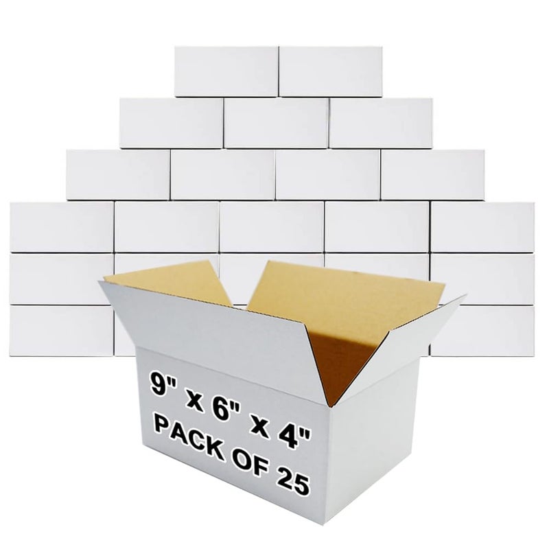 25Pack 9x6x4 Inch Corrugated Cardboard Shipping Boxes BM964 Small Business Mailers Ecommerce Gift Boxes for Mailing Storing Gift Wrapping Durable Lightweight Packaging Solution