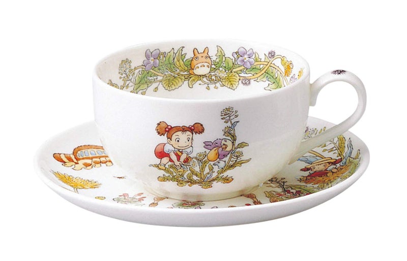 Noritake T97285A/4660-2 Milk Tea Cup & Saucer, 11.8 fl oz (325 cc), My Neighbor Totoro, Dandelion, Microwave Safe, 1 Guest, Bone China - Image 1