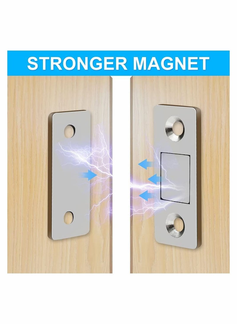 Y&D 4 Pack Magnetic Door Catch, Ultra Thin Cabinet Magnets Stainless Steel Adhesive for Kitchen Closet Drawer Latch - Image 4