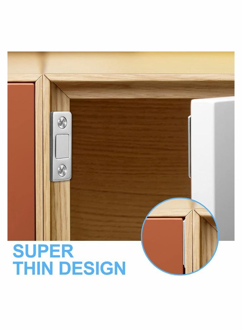 Y&D 4 Pack Magnetic Door Catch, Ultra Thin Cabinet Magnets Stainless Steel Adhesive for Kitchen Closet Drawer Latch - Image 3