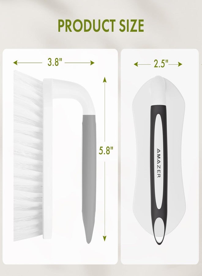 Amazer Scrub Brush for Cleaning Comfort Grip Bathtub Scrubber Stiff Bristles with Handle Heavy Duty Shower Cleaner Brush for Tub Carpet Floor Sink Outdoor - Pack of 2 (Black+Grey) - Image 4
