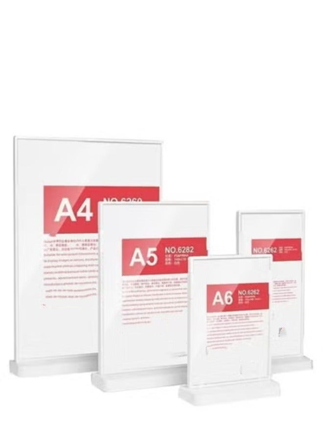 Eckek Eckek ABS Plastic Sign Holder，Menu Displays T Shape Sign Stand  - Image 2