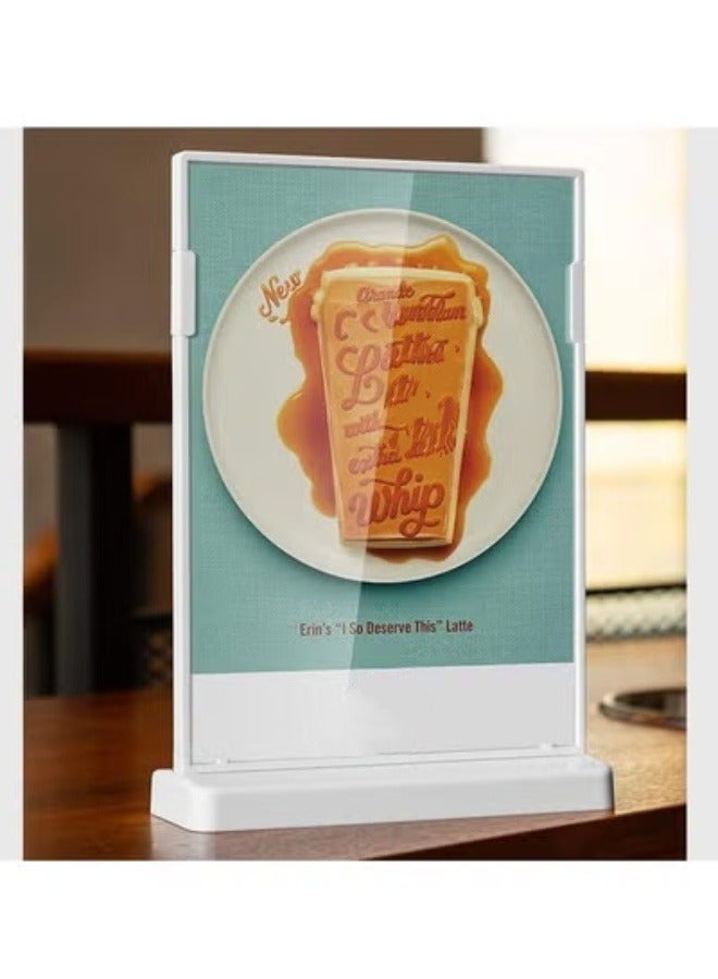 Eckek Eckek ABS Plastic Sign Holder，Menu Displays T Shape Sign Stand  - Image 4