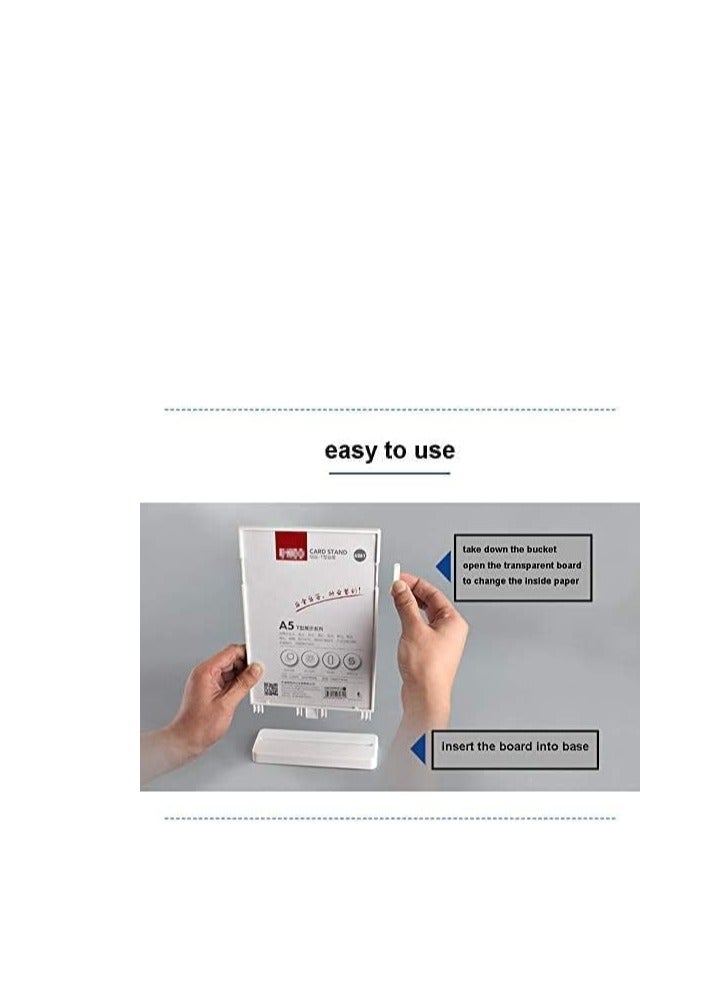 Eckek Eckek ABS Plastic Sign Holder，Menu Displays T Shape Sign Stand  - Image 5
