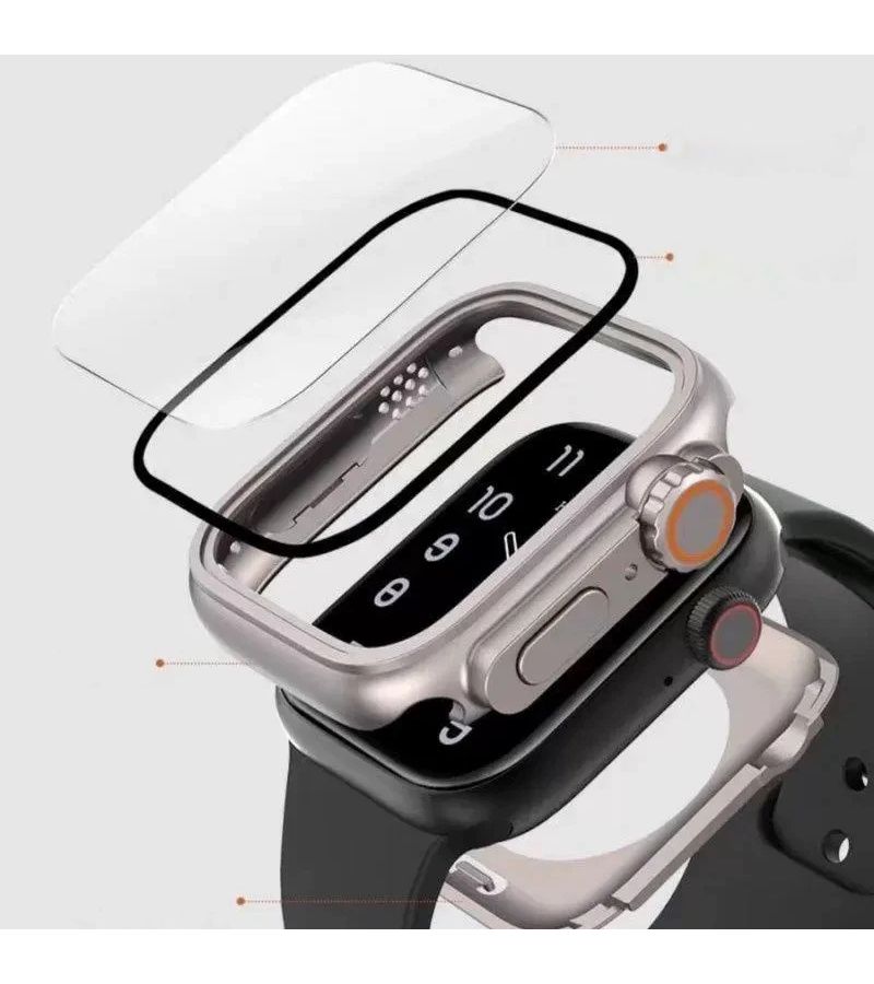 Titanium Golden 1.77 Inch Anti Premium PC Case Front And Rear Cover Protector For Apple Watch Series 11 10 9 8 7 6 5 4 SE Sizes 42Mm 46Mm 45Mm 41Mm 44Mm 40Mm - Image 4