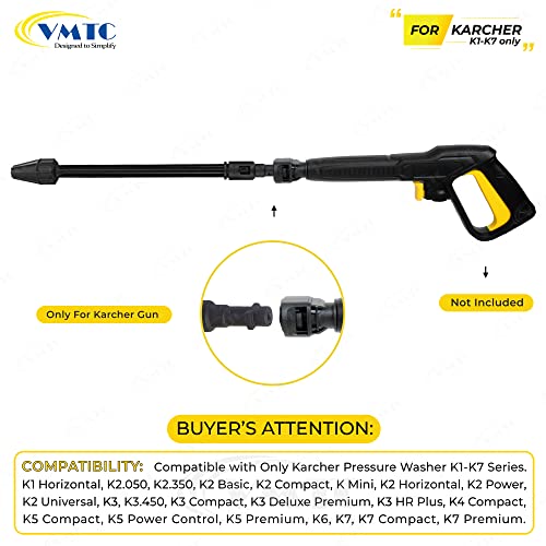 VMTC 4-in-1 Multi Power Jet Nozzle Lance Compatible with Karcher Pressure Washer K1-K7 High-Pressure Car Washer Accessory (Detergent Nozzle, Flat Nozzle, Jet Nozzle, Turbo Nozzle) - Image 2