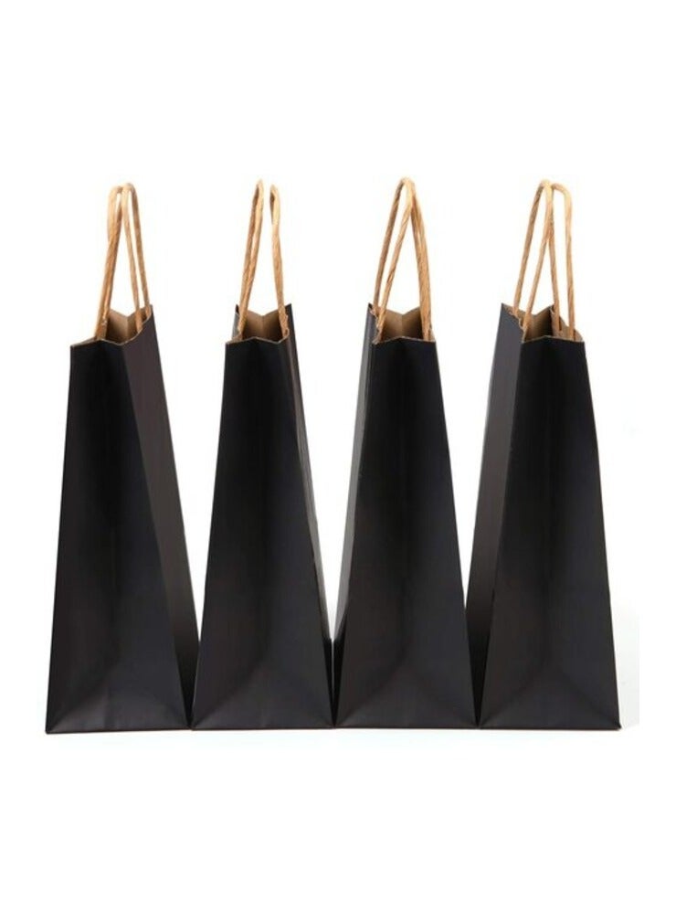Party Time 24-Pieces A6 Paper Party Bags Hen Party Bags Kraft Paper Bag Bride Birthday Gift Bag Wedding Celebrations Bags Souvenir Bags for Party Favour (Black) - Image 2