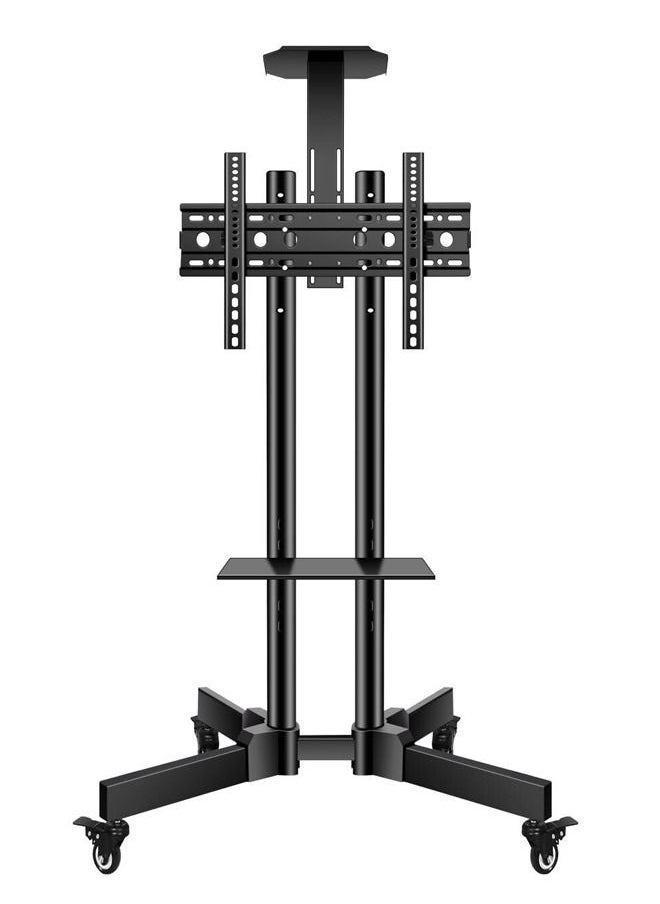 FlashHawk - Mobile TV Stand with Lockable Wheels for 32-65inch LED Screen, Tilt and Height Adjustable Floor TV Stand Holds Up to 50KG Max VESA 600x400mm - Image 1
