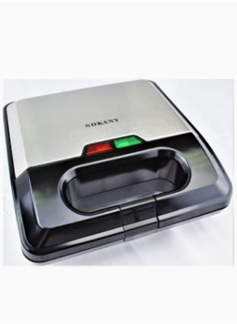 sokany 3-In-1 Electric Sandwich Maker 750 W KJ-303 Silver/Black  - Image 1