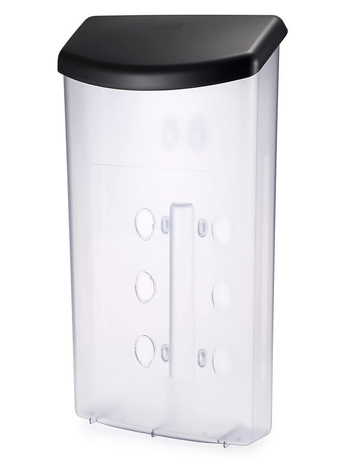 بي تي سكاي حامل كتيبات خارجي من BTSKY، صندوق عرض مطبوعات بلاستيكي، حامل بطاقات بريدية مثبت على الحائط، حامل منشورات مع غطاء أسود مقاوم للماء، مناسب للكتيبات والمنشورات والكتيبات الصغيرة أو غيرها من لوازم المكتبات والمتاجر. - Image 1