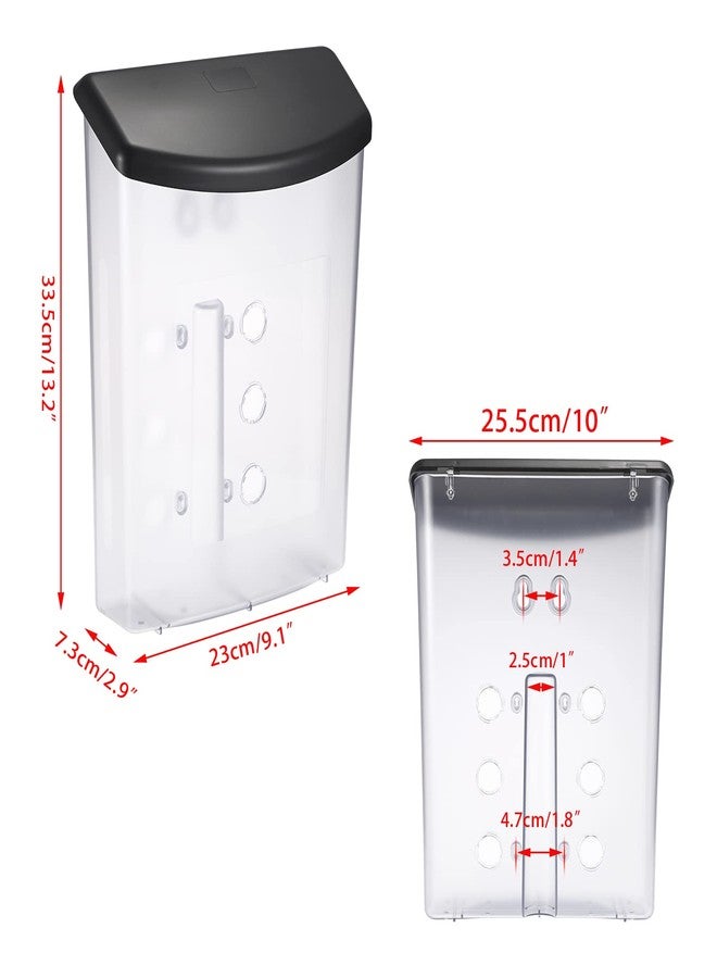 بي تي سكاي حامل كتيبات خارجي من BTSKY، صندوق عرض مطبوعات بلاستيكي، حامل بطاقات بريدية مثبت على الحائط، حامل منشورات مع غطاء أسود مقاوم للماء، مناسب للكتيبات والمنشورات والكتيبات الصغيرة أو غيرها من لوازم المكتبات والمتاجر. - Image 2