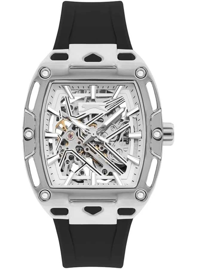 Slazenger SLAZENGER Men's G-3625 Movement Watch, Automatic Display and Silicone Strap - SL.9.2270.1.01, Black