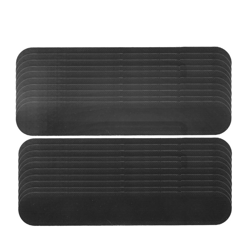 20pcs Collar Sweat Pads Disposable Hat Collar Sweat Stains SelfAdhesive Neck Liner Pads(Black ) - Image 1