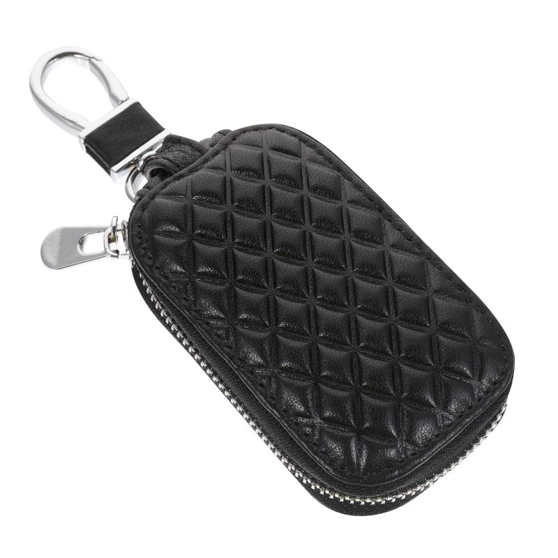 Suppvox Quilted Leather Key Fob Cover Universal Car Key Protector - Image 2