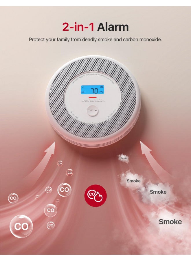 X-Sense Smart Smoke Detector and Carbon Monoxide Detector with Voice Location, Wi-Fi Smoke Detector Carbon Monoxide Detector Combo with Real-Time App Notifications, XP0A-iR, 1-Pack - Image 4