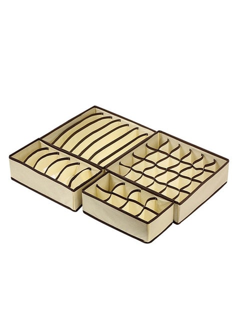 4-قطعة طوي الملابس الداخلية والجوارب تخزين مربع درج نوع مقصورة تخزين مربع