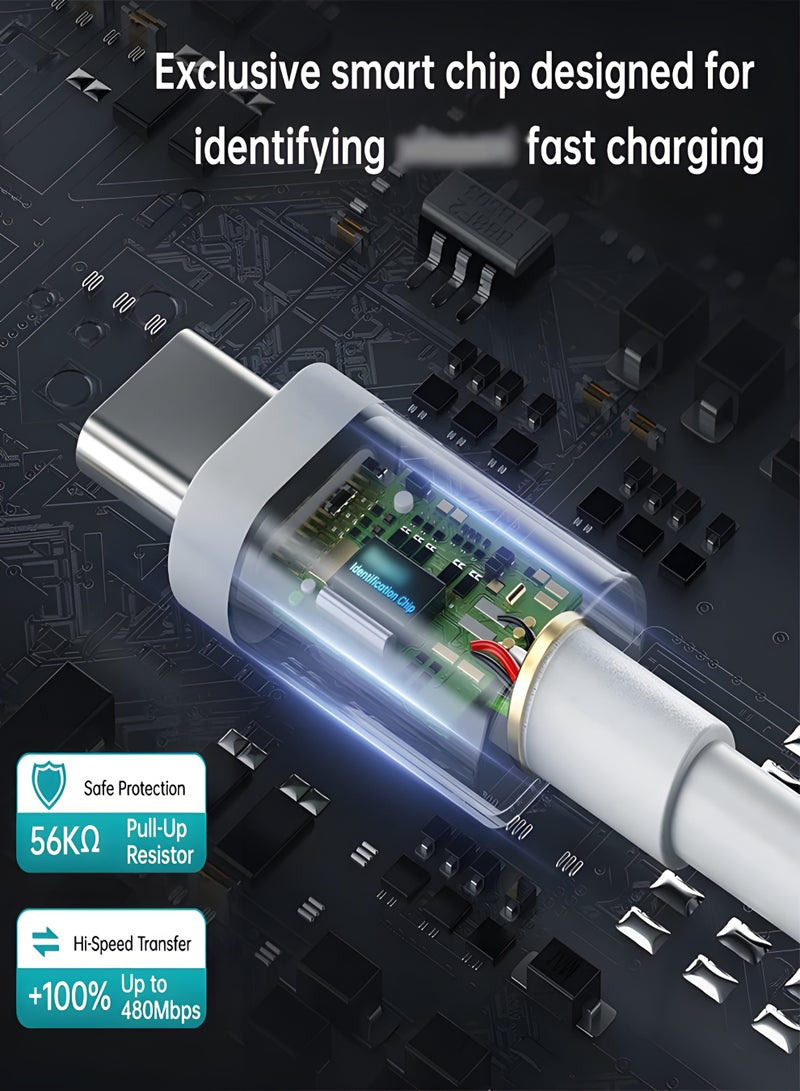 شاحن حائط فائق السرعة 120 وات بمنفذ USB-A مع كابل Type-C – شحن ذكي عالي الكفاءة متوافق مع أجهزة شاومي - Image 4