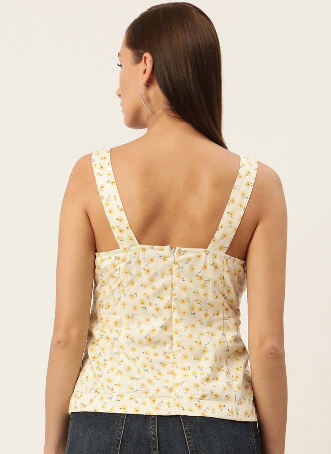Rue Collection Floral Print Empire Top for Women - Image 4