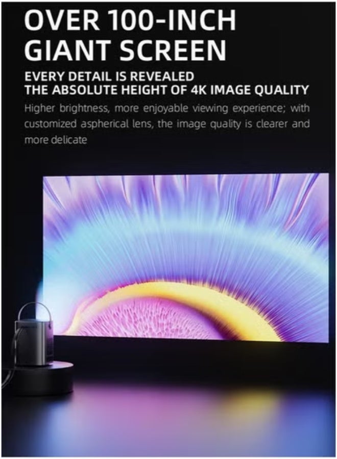 JAJEEK Smart 5G Portable Projector HY6 – Full HD 1080P with 4K Support, Android 9 OS, WiFi 2.4G/5G, Bluetooth 5.0, Auto Keystone, HDMI/USB Ports, HiFi Sound, 25-150" Projection Size – 2GB RAM & 32GB Storage for Home Theater & Entertainment  - Image 3