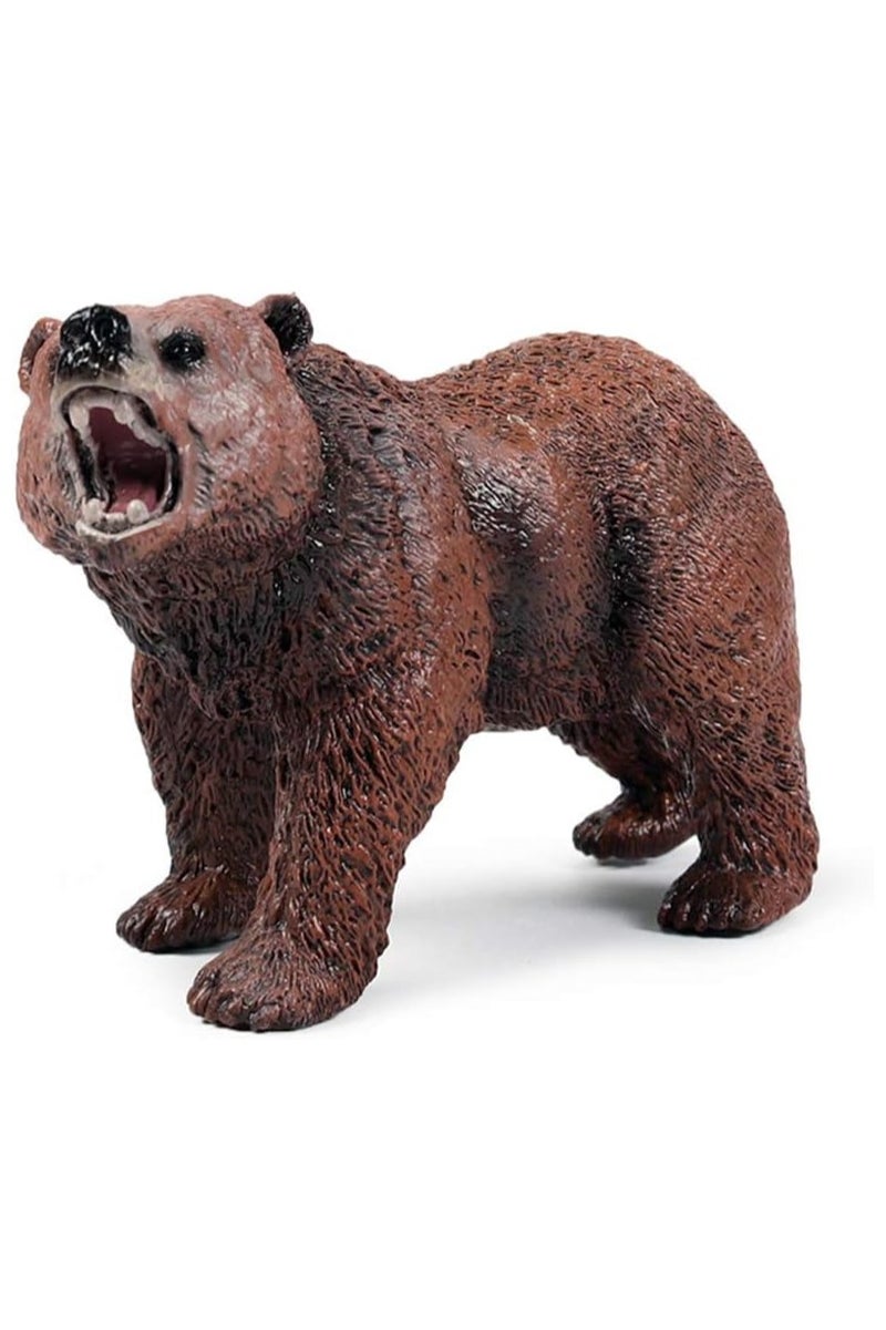 هالامودو 3 قطعة الدب البني عائلة أرقام الحيوانات , واقعية الدب البني لعبة مجموعة, الزينات الحيوانية البرية, غابة حديقة حيوانات ألعاب المعرفية, هدايا عيد ميلاد الأطفال - Image 5