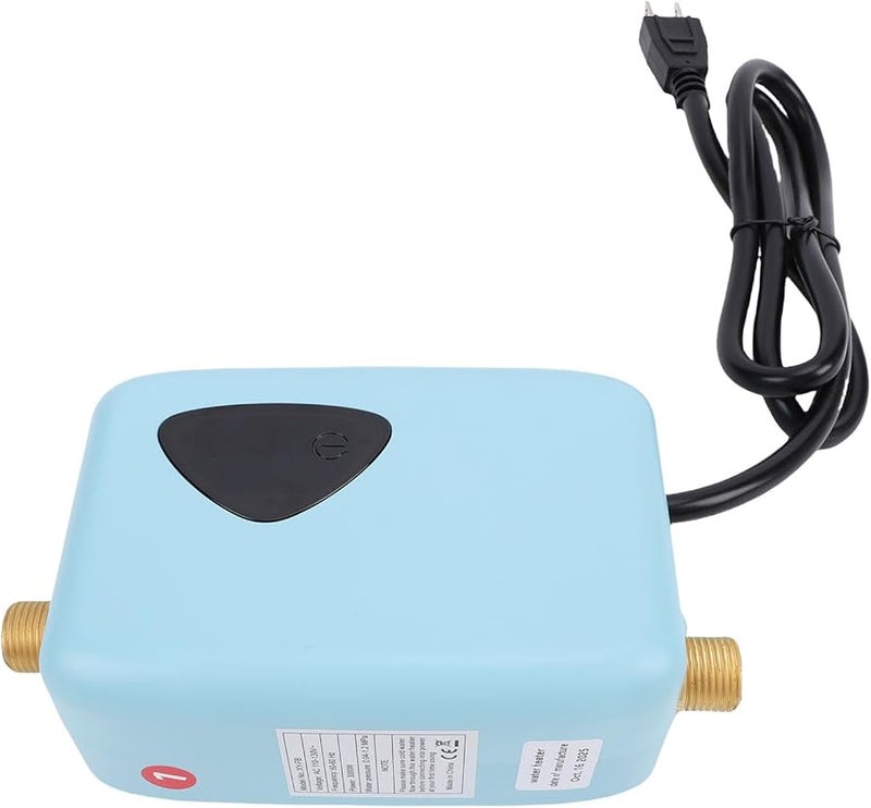 Electric Tankless Water Heater 3000W LCD Touch Screen Blue For Bathroom Kitchen Sink - Image 5