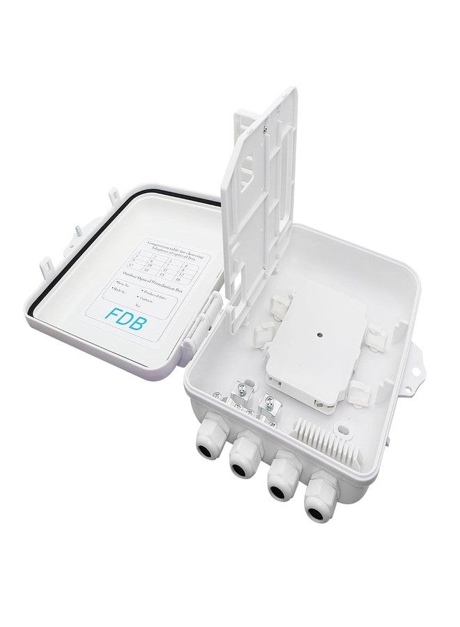 HANUTECH 12 Core FTTH Fiber Distribution Box Loaded with 12 Core SC/PC Connector Pigtails, Fiber Splitter Box, Suitable for Indoor or Outdoor Use - Image 2