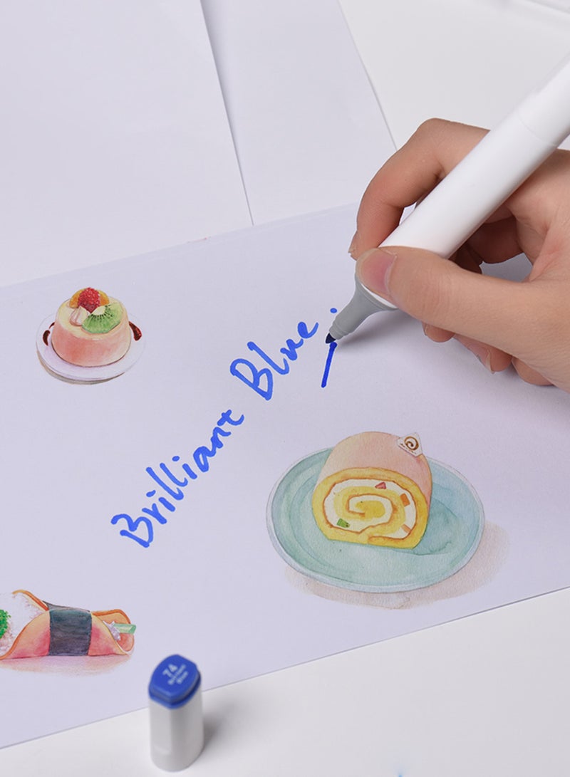 مجموعة أقلام ماركر برأس مزدوج مكونة من 30 قطعة متعدد الألوان - Image 2