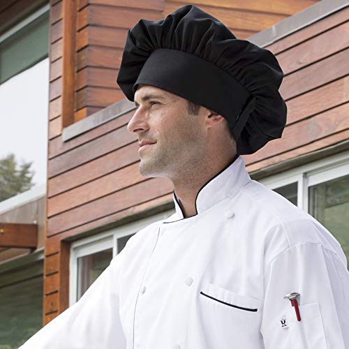 Uncommon Threads Unisex Twill Chef Hat, Black, One Size - Image 2